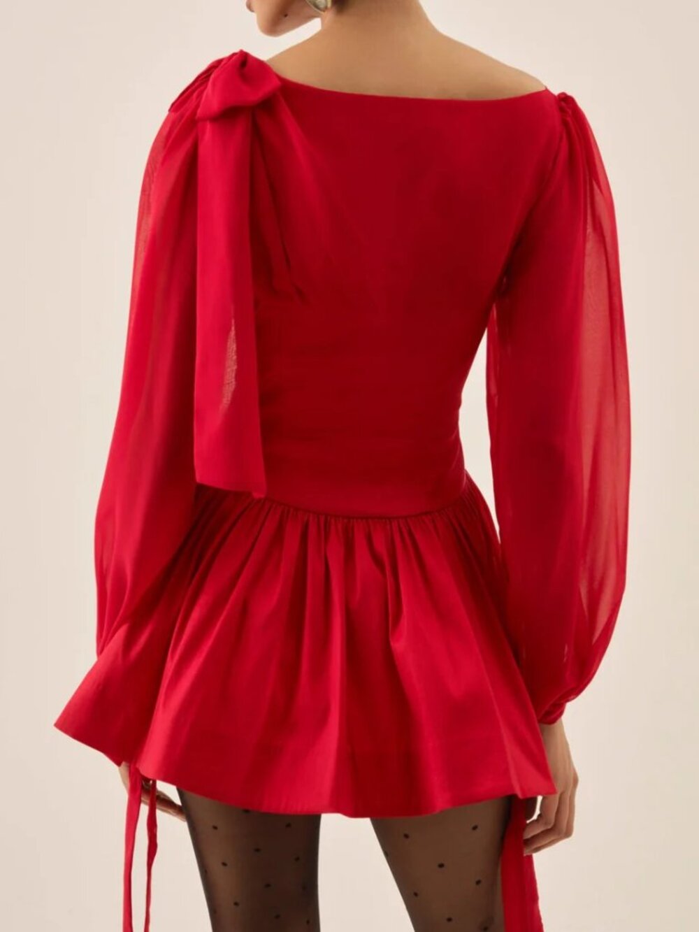 NEW $269 FOR LOVE AND LEMONS LUCIA RED MINI DRESS SIZE S - Picture 2 of 12